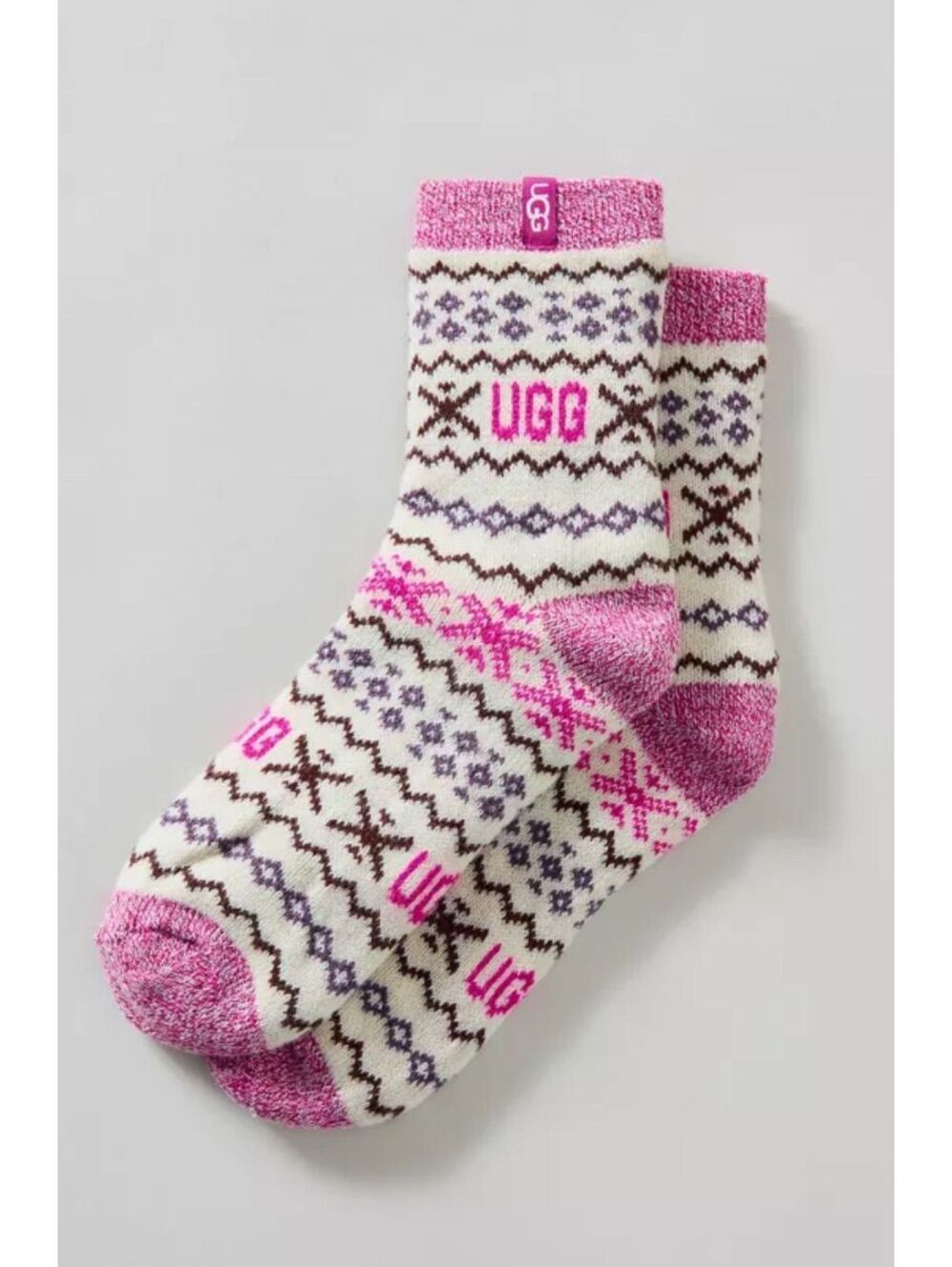 NWT UGG PRINTED CRESSIDA QUARTER SOCKS